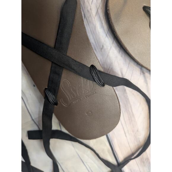 Sseko sandals Ribbon Sandal Base Brown Size 9 - Picture 4 of 8